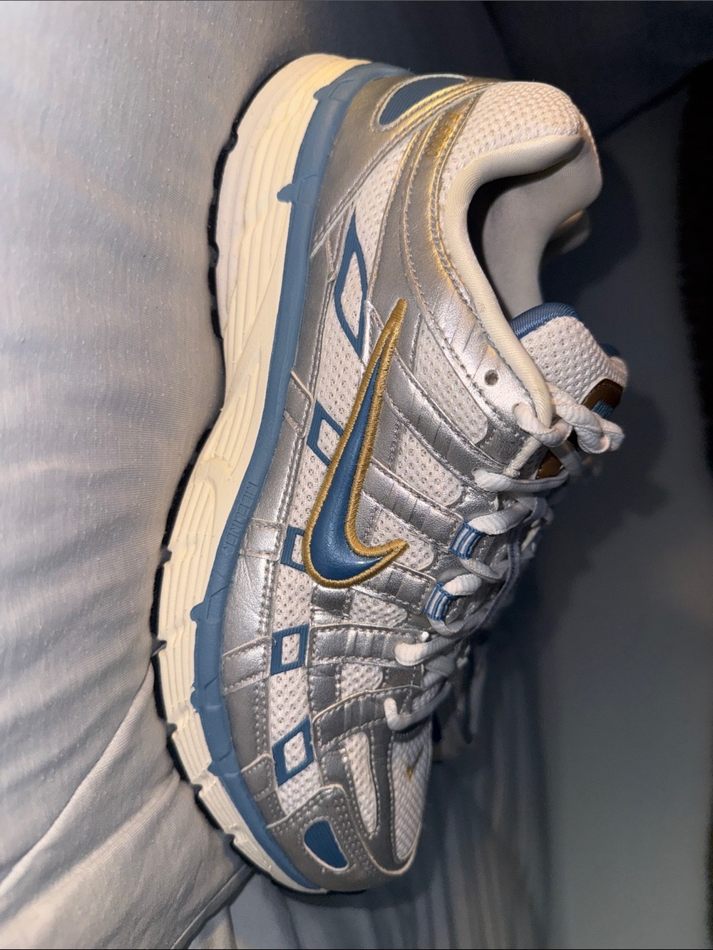 Nike Silver, Blue & Gold Men's Boat Shoe-Inspired Sneaker